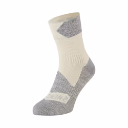 Sealskinz - Ladies Waterproof All Weather Ankle Length Socks - S, Cream/Grey Marl