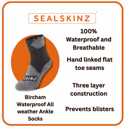 Sealskinz - Ladies Waterproof All Weather Ankle Length Socks - S, Pink/Grey Marl