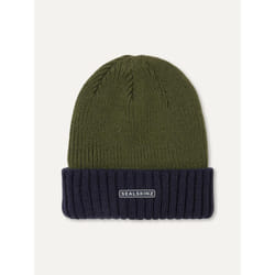 Sealskinz Bacton Waterproof Cold Weather Roll Cuff Beanie Olive/Navy Unisex HAT