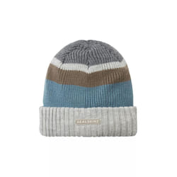Sealskinz - Mens & Ladies Waterproof Thermal Roll Cuff Striped Beanie Hat - XXL, Cream/Blue/Brown/Grey