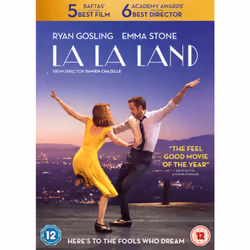 Elevation Sales La La Land, Movie, DVD, Musical, 2D, 128 min, Ryan Gosling