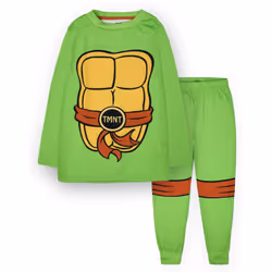 Teenage Mutant Ninja Turtles Long Sleeve Long Leg Pyjama Set (Boys Green) - 3-4 Years