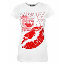 Coca Cola Short Sleeved T-Shirt (Womens White) - Medium