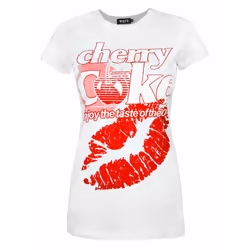 Coca Cola Short Sleeved T-Shirt (Womens White) - Small