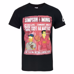 The Simpsons Short Sleeved T-Shirt (Mens Black) - Small
