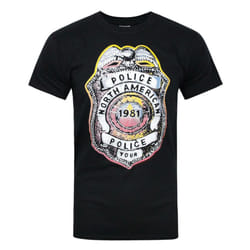 Police Short Sleeved T-Shirt (Mens Black) - Small