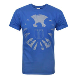 Marvel Short Sleeved T-Shirt (Mens Blue) - Small