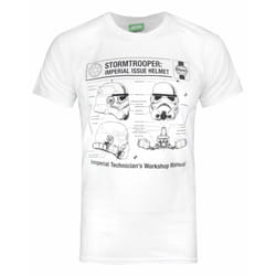 Star Wars Short Sleeved T-Shirt (Mens White) - Small