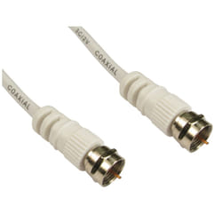 Cables Direct F M/M. 2m coaxial cable White