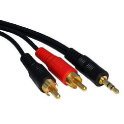 Cables Direct 2TR-301 audio cable 0.5 m 3.5mm 2 x RCA Black