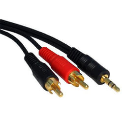 Cables Direct 2TR-310 audio cable 10 m 3.5mm 2 x RCA Black