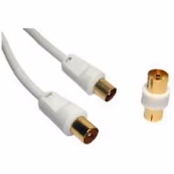 The TV cable is constructed of coax cable with male to male connectors. supplied with a female to female coupler. all contact ...