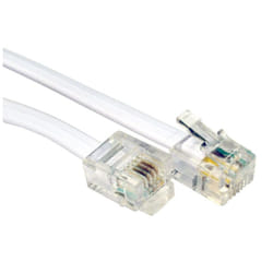 Cables Direct 2m RJ-11/RJ-11 White