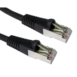 Cables Direct 2m CAT6a. M - M networking cable Black S/FTP (S-STP)