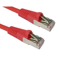 Cables Direct 2m CAT6a. M - M networking cable Red S/FTP (S-STP)