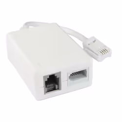 An ADSL microfilter is used to separate the phone line connection from the internet connection reducing interference and drop ...