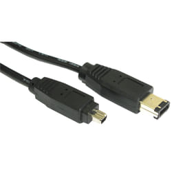 Cables Direct CDL-140EE2M FireWire cable 2 m 6-p 4-p Black