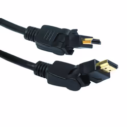HDMI Swivel Cable HDMI High Speed with ethernet channel cable. HDMI connector can rotate and twist giving total flexibility w ...