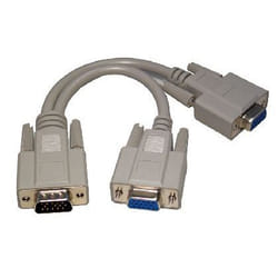 Cables Direct SVGA Splitter Cable. 20cm VGA cable 0.2 m VGA (D-Sub) 2