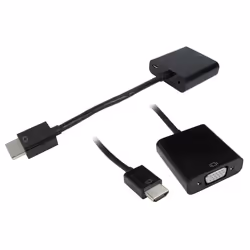 The HDMI to VGA adaptor can convert a HDMI signal into a VGA signal with output for 3.5mm stereo. The VGA connector has a 3.5 ...