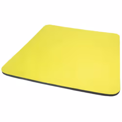 Yellow mouse mat with non-slip bottom and smooth coating for comfortable and ease of use.