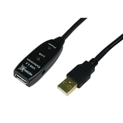 Cables Direct 25m USB 2.0 Active Repeater USB cable Black