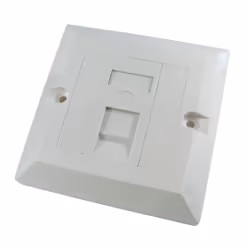 Single Cat5e Faceplate with cat5e module design for UK back boxes.- Single Cat5e faceplate- with 50 x 25 cat5e module- UK spe ...