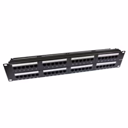 The UT-899248 is a 48 port 2U rack mountable CAT5e patch panel which is a great solution for network and cable management. Th ...