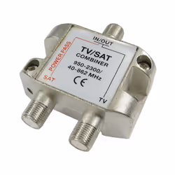 TV/Satellite combiner allows you connect a TV aerial and satellite dish through the combiner to one cable. due to the differe ...