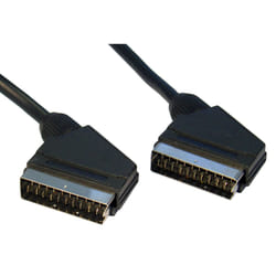 Cables Direct 2m SCART SCART cable SCART (21-pin) Black