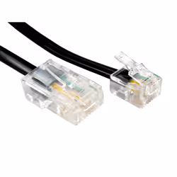These designed for connecting ADSL modems or routers to ADSL filtered faceplates.The flat four core cable is wired straight t ...