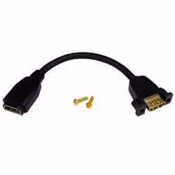 Panel mount HDMI cable stub. female to female. ideal for use with faceplates. supports HDMI 1.4 and 2.0 functions. HDMI High ...