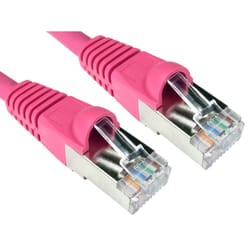 Cables Direct Cat6a. 2m networking cable Pink S/FTP (S-STP)