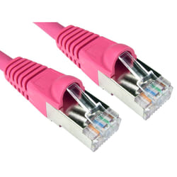 Cables Direct Cat6a. 5m networking cable Pink S/FTP (S-STP)