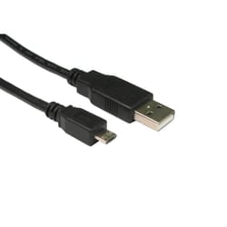 Cables Direct USB 2.0 Micro B, 3m USB cable USB A Micro-USB B Black
