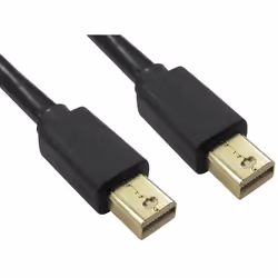 The HDMINIDP-02DP is a 20pin male to male mini DisplayPort cable. please note that the 5v pin 20 is not connected. Gold flash ...