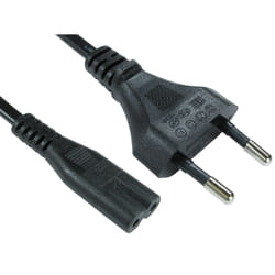 Cables Direct Euro - C7 3m Black C7 coupler