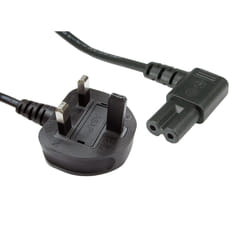 Cables Direct Type G/C7 1.8m Black Power plug type G C7 coupler