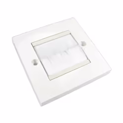 The UT-742WH is a white cable entry/exit faceplate with a white brush to keep the plate tidy where the cables exit the wall o ...