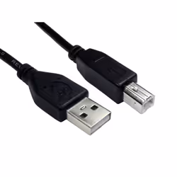 USB 2.0 A male to B male data cable. typically used for connecting printers. scanners. enclosures etc.