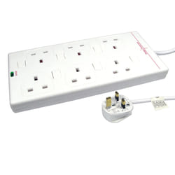 Cables Direct RB-02-6GANGSWD power extension 2 m 6 AC outlet(s) Indoor