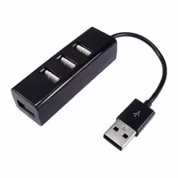 Cables Direct NLUSB2-205K, USB 2.0, USB 2.0, 480 Mbit/s, Black, 20 mm, 17 mm