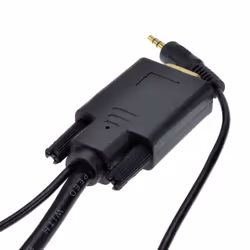 kenable 009246 video cable adapter 1.8 m HDMI Type A (Standard) VGA (D-Sub) + 3.5mm Black