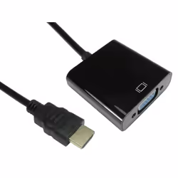The 77HDMI-VGA01 converts the HDMI digital signal into a VGA analogue signal for use with VGA displays. This model does not h ...