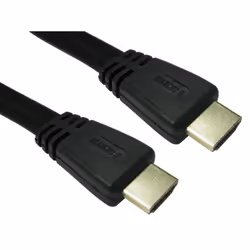 Cables Direct CDLHDFLAT-10K, 10 m, HDMI Type A (Standard), HDMI Type A (Standard), Audio Return Channel (ARC), Black