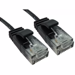 Cables Direct ERSLIM-101K, 1 m, Cat6, U/UTP (UTP), RJ-45, RJ-45, Black