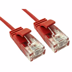 Cables Direct ERSLIM-102R, 2 m, Cat6, U/UTP (UTP), RJ-45, RJ-45, Red