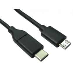 Cables Direct USB3C-862 USB cable USB 2.0 2 m USB C Micro-USB B Black