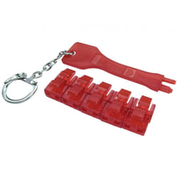 Cables Direct NLRJ45-PB01 port blocker Port blocker key RJ-45 Red Plastic