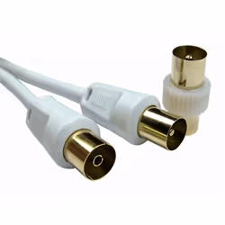 The TV cable is constructed of coax cable with female to female connectors. supplied with a male to male coupler. all contact ...